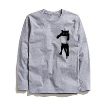 Load image into Gallery viewer, THE COOLMIND FUNNY CAT LONG SLEEVE T-SHİRT