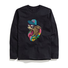 Load image into Gallery viewer, THE COOLMIND STREET STYLE MUSİC CAT LONG SLEEVE T-SHİRT