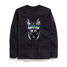 Load image into Gallery viewer, THE COOLMIND MUSİC CAT LONG SLEEVE T-SHİRT