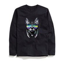 Load image into Gallery viewer, THE COOLMIND MUSİC CAT LONG SLEEVE T-SHİRT