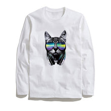 Load image into Gallery viewer, THE COOLMIND MUSİC CAT LONG SLEEVE T-SHİRT