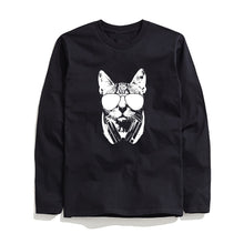 Load image into Gallery viewer, COOLMIND COOL MUSİC CAT LONG SLEEVE T-SHİRT