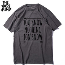 Load image into Gallery viewer, COOLMIND YOU KNOW NOTHİNG JON SNOW T-SHİRT