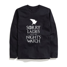 Load image into Gallery viewer, THE COOLMIND SORRY LADİES I'M IN THE NİGHT'S WATCH LONG SLEEVE T-SHİRT