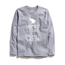 Load image into Gallery viewer, THE COOLMIND SORRY LADİES I'M IN THE NİGHT'S WATCH LONG SLEEVE T-SHİRT