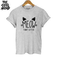 Load image into Gallery viewer, COOLMIND ARE YOU KITTEN ME T-SHİRT