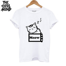 Load image into Gallery viewer, COOLMIND MEOW CAT T-SHİRT