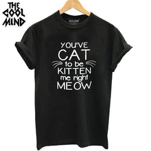 Load image into Gallery viewer, COOLMIND MEOW CAT T-SHİRT