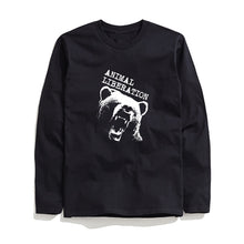 Load image into Gallery viewer, COOLMIND ANİMAL LİBERATİON BEAR LONG SLEEVE T-SHİRT