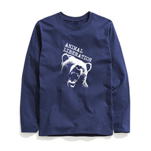 Load image into Gallery viewer, COOLMIND ANİMAL LİBERATİON BEAR LONG SLEEVE T-SHİRT