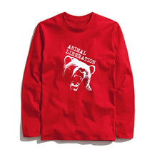 Load image into Gallery viewer, COOLMIND ANİMAL LİBERATİON BEAR LONG SLEEVE T-SHİRT