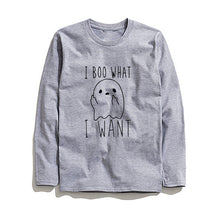 Load image into Gallery viewer, COOLMIND I BOO WHAT I WANT LONG SLEEVE T-SHİRT