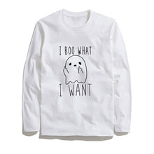 Load image into Gallery viewer, COOLMIND I BOO WHAT I WANT LONG SLEEVE T-SHİRT