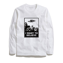 Load image into Gallery viewer, THE COOLMIND I WANT TO BELİEVE LONG SLEEVE T-SHİRT